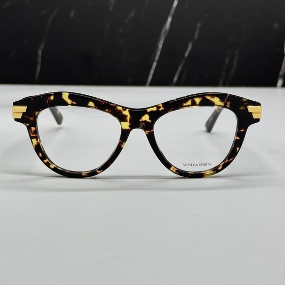 NEW BOTTEGA VENETA BV1105O 002 CAT EYE HAVANA WOMEN EYEGLASSES - Picture 3 of 8